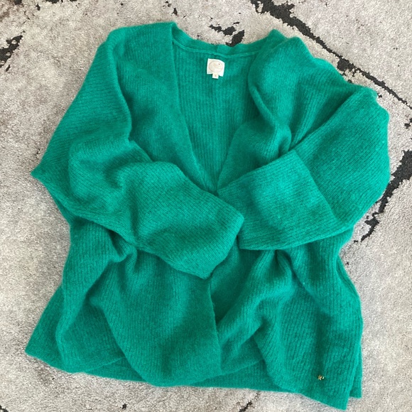 Des Petits Hauts Sweaters - Des Petits Hauts beautiful teal cardi from DPH France